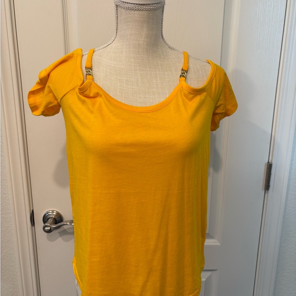 NWT Michael Kors Yellow Short Sleeve Tee